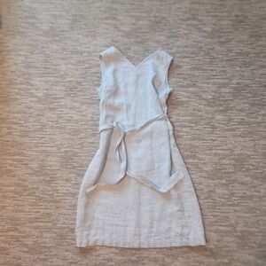 Elegant Light Blue Sleeveless Dress